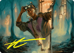House Cartographer Art Card (Gold-Stamped Signature) [Duskmourn: House of Horror Art Series]-1