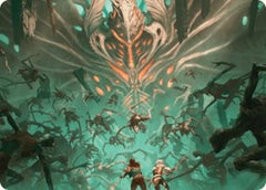 Valgavoth's Onslaught Art Card [Duskmourn: House of Horror Art Series]-1