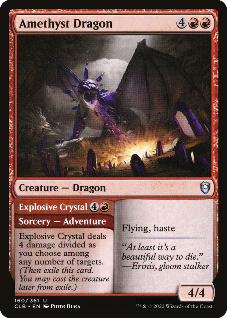 Amethyst Dragon // Explosive Crystal [Commander Legends: Battle for Baldur's Gate]-1
