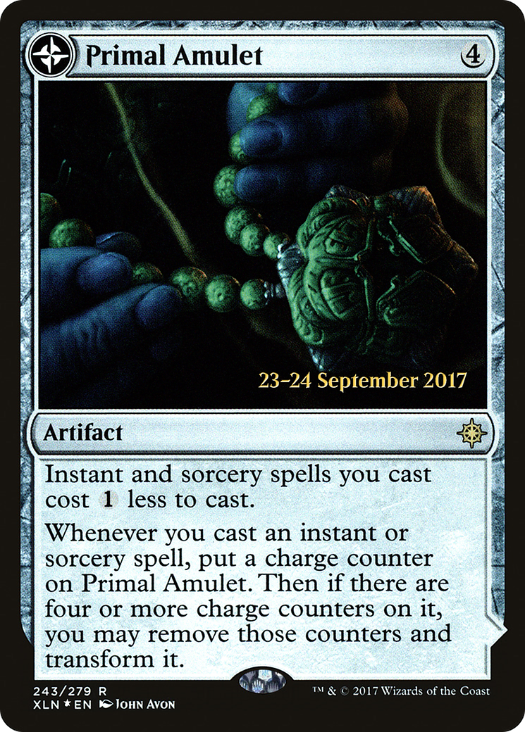 Primal Amulet // Primal Wellspring [Ixalan Prerelease Promos]-4