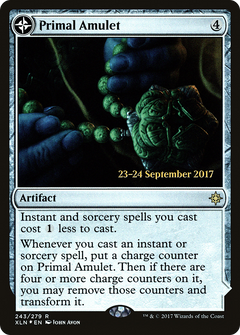 Primal Amulet // Primal Wellspring [Ixalan Prerelease Promos]-4
