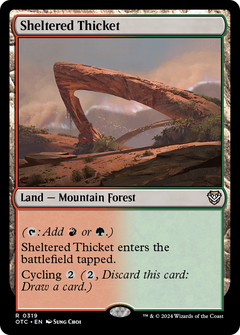 Sheltered Thicket [Outlaws of Thunder Junction Commander]-1