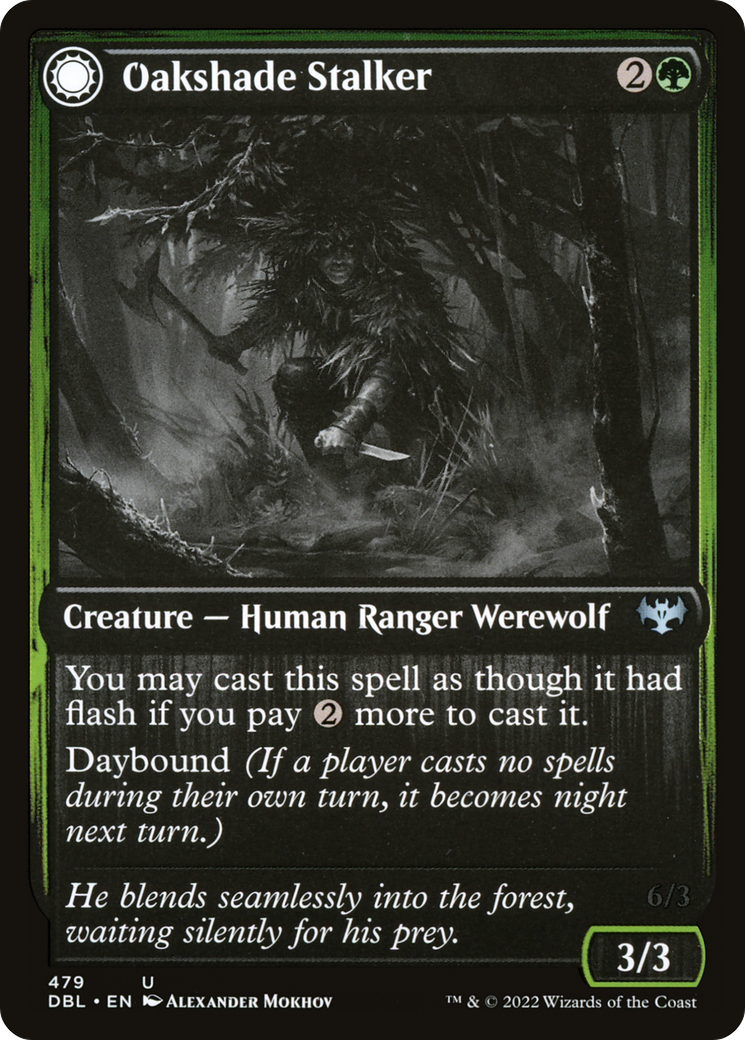 Oakshade Stalker // Moonlit Ambusher [Innistrad: Double Feature]-3