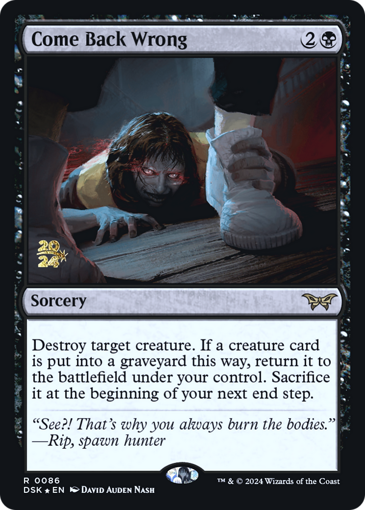 Come Back Wrong (0086) [Duskmourn: House of Horror Prerelease Promos]-1