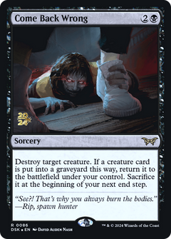 Come Back Wrong (0086) [Duskmourn: House of Horror Prerelease Promos]-1