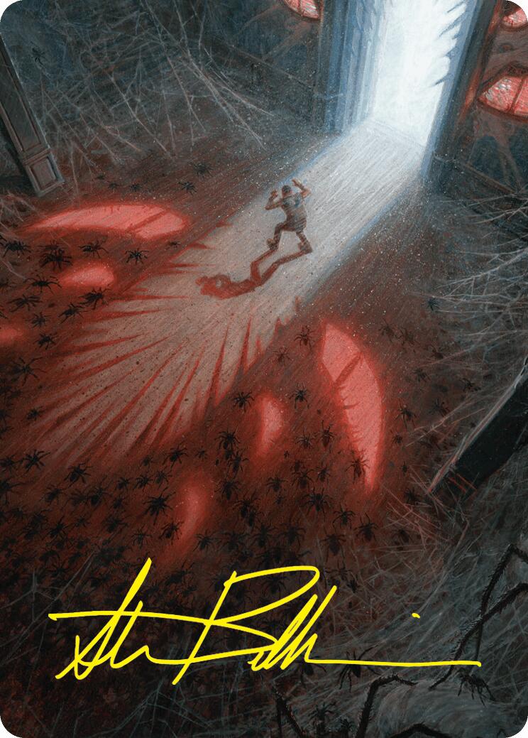 Fear My Authority Art Card (Gold-Stamped Signature) [Duskmourn: House of Horror Art Series]-1