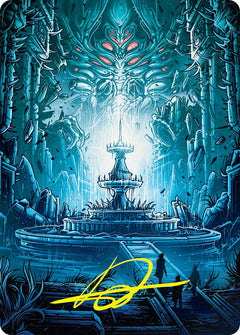 Island Art Card (Gold-Stamped Signature) [Duskmourn: House of Horror Art Series]-1