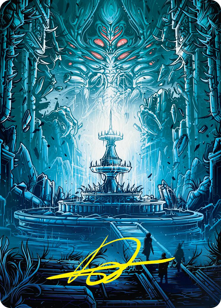 Island Art Card (Gold-Stamped Signature) [Duskmourn: House of Horror Art Series]-1