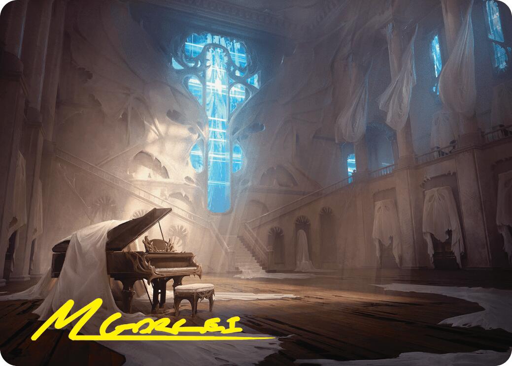 Plains Art Card (Gold-Stamped Signature) [Duskmourn: House of Horror Art Series]-1