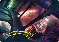 Terramorphic Expanse Art Card (Gold-Stamped Signature) [Duskmourn: House of Horror Art Series]-1