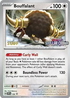 Bouffalant (136) (Staff Promo) [Scarlet & Violet: Black Star Promos]-1