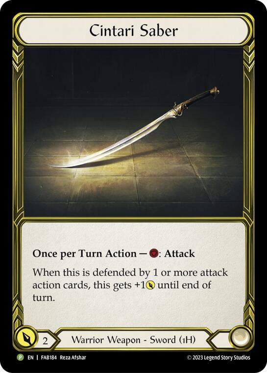 Cintari Saber [FAB184] (Promo)  Cold Foil-1