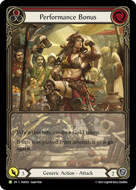 Performance Bonus (Red) (Cold Foil) [FAB202] (Promo)  Rainbow Foil-1