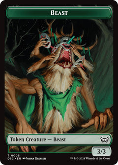 Beast // Scarecrow Double-Sided Token [Duskmourn: House of Horror Commander Tokens]-1