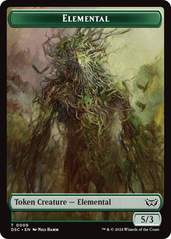 Elemental // Bird Double-Sided Token [Duskmourn: House of Horror Commander Tokens]-1