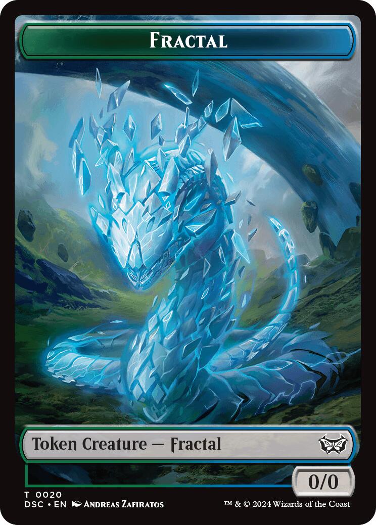 Fractal // Scarecrow Double-Sided Token [Duskmourn: House of Horror Commander Tokens]-1