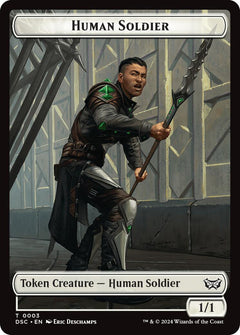 Human Soldier // Scarecrow Double-Sided Token [Duskmourn: House of Horror Commander Tokens]-1