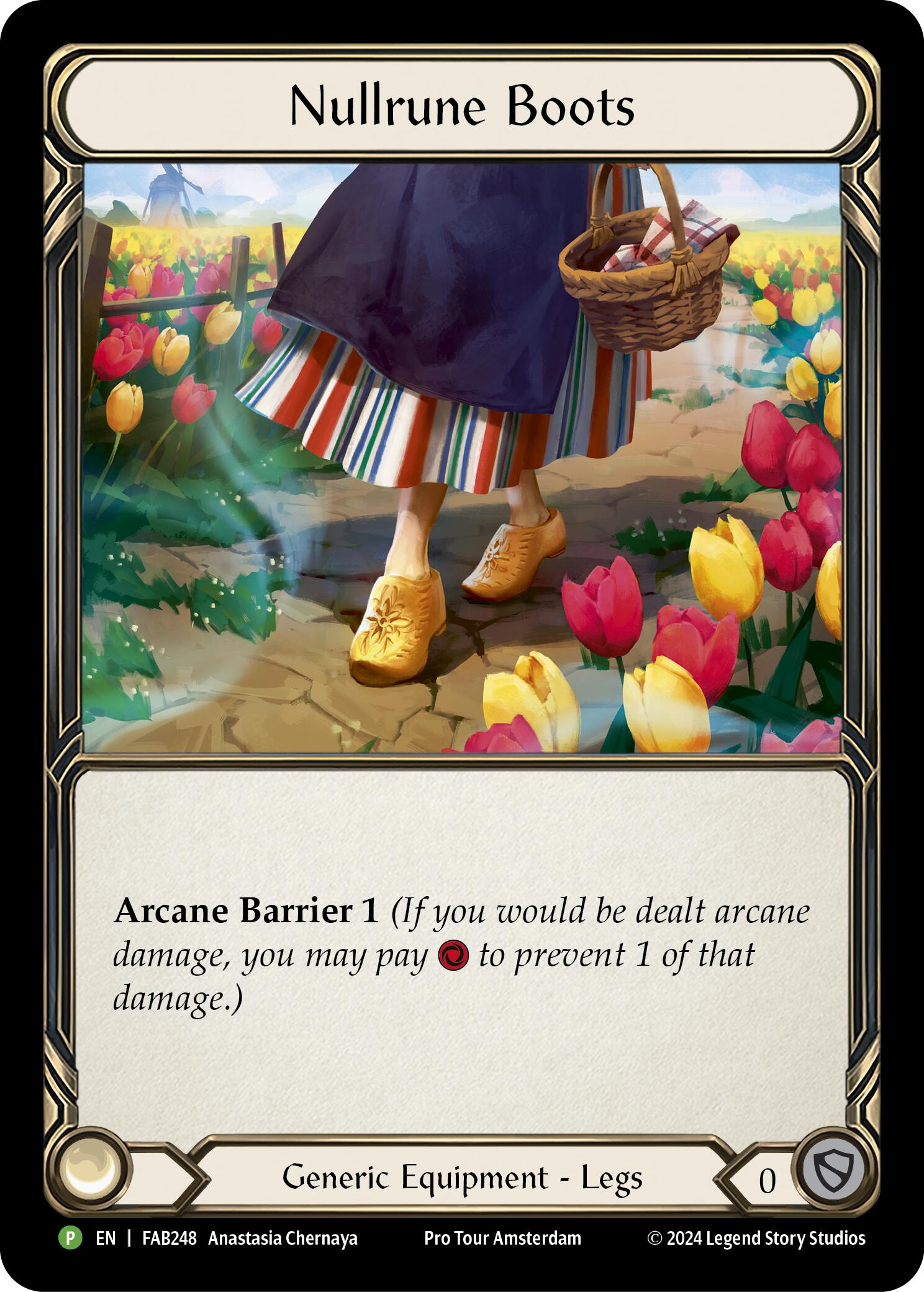 Nullrune Boots (Cold Foil) [FAB248] (Promo)  Rainbow Foil