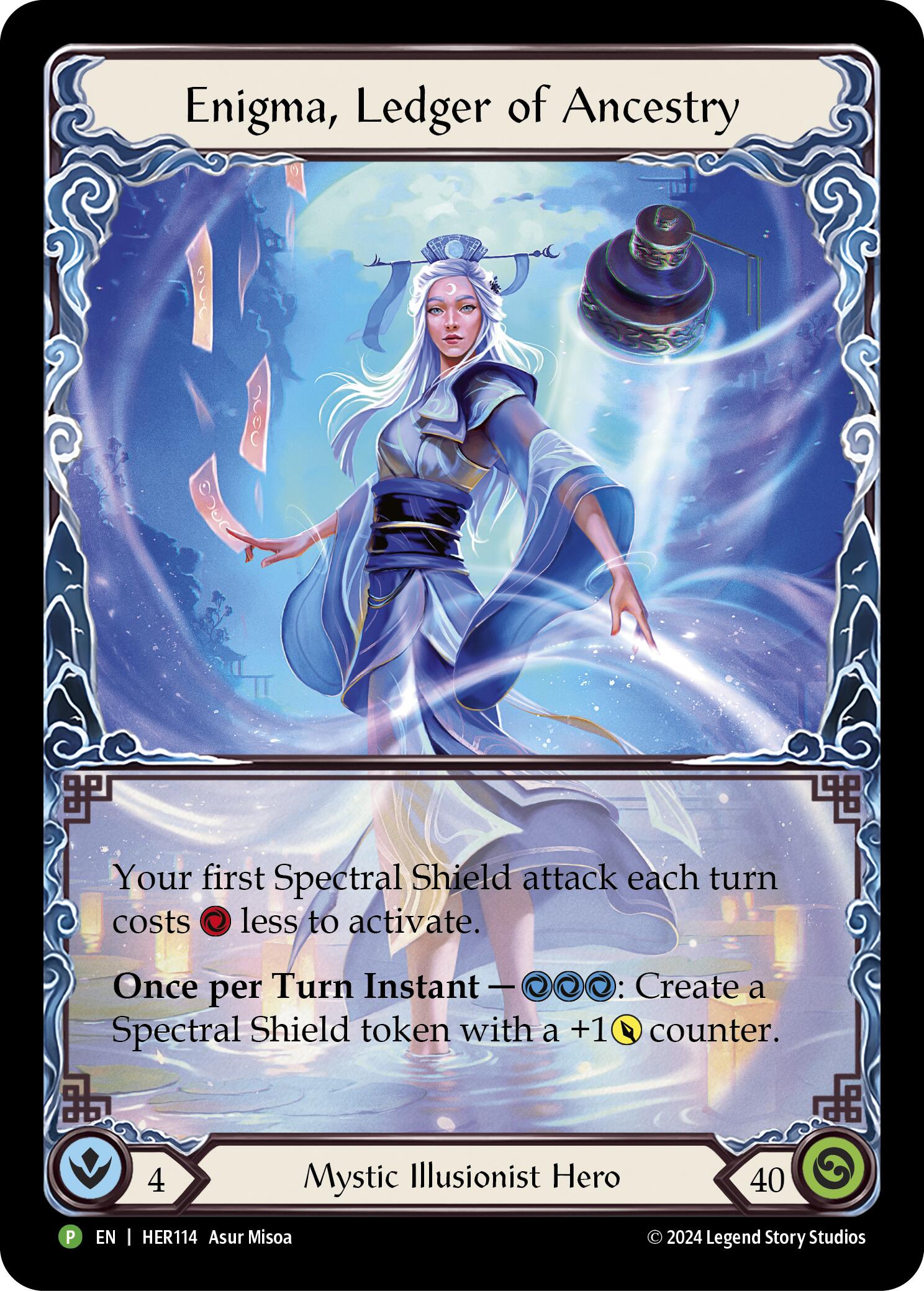 Enigma, Ledger of Ancestry (Cold Foil) [HER114] (Promo)  Rainbow Foil-1