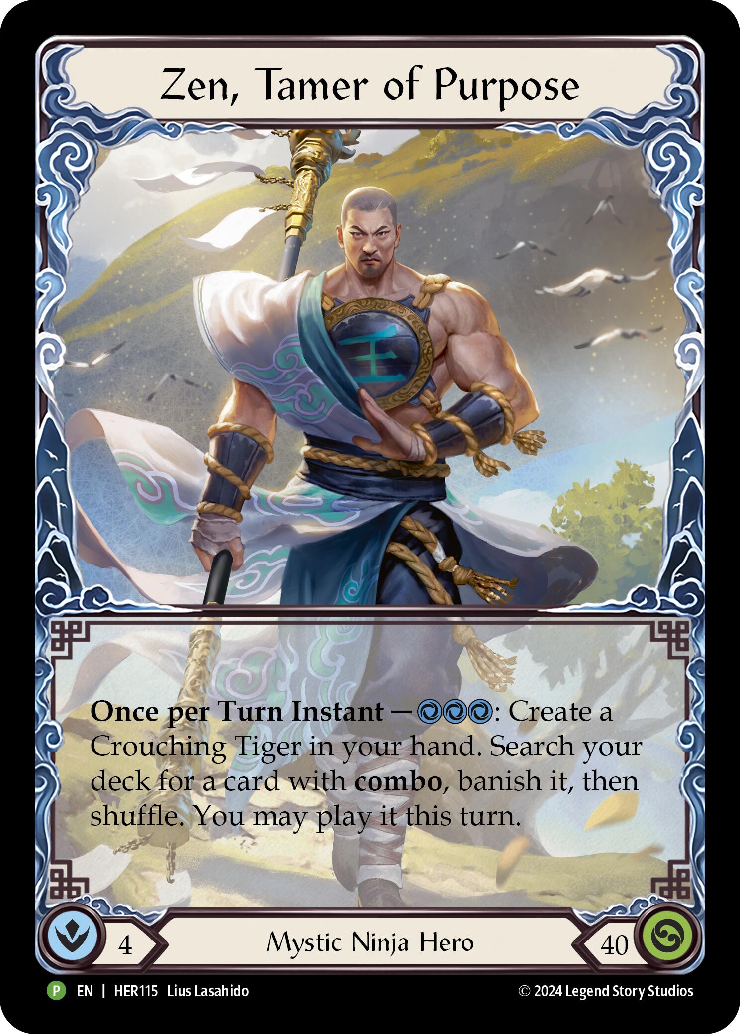 Zen, Tamer of Purpose (Cold Foil) [HER115] (Promo)  Rainbow Foil-1
