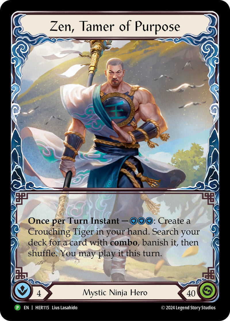 Zen, Tamer of Purpose (Cold Foil) [HER115] (Promo)  Rainbow Foil-1