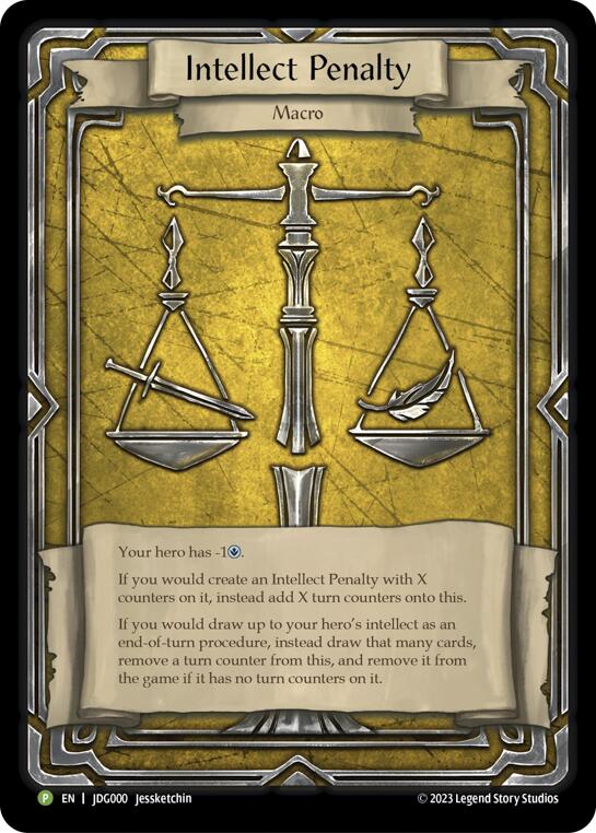 Intellect Penalty (Cold Foil) [JDG000] (Promo)  Rainbow Foil-1