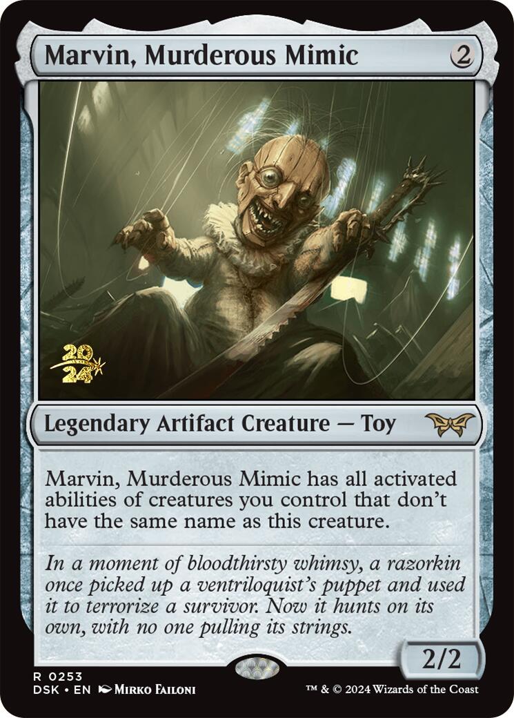 Marvin, Murderous Mimic [Duskmourn: House of Horror Prerelease Promos]-3