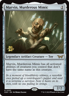 Marvin, Murderous Mimic [Duskmourn: House of Horror Prerelease Promos]-4