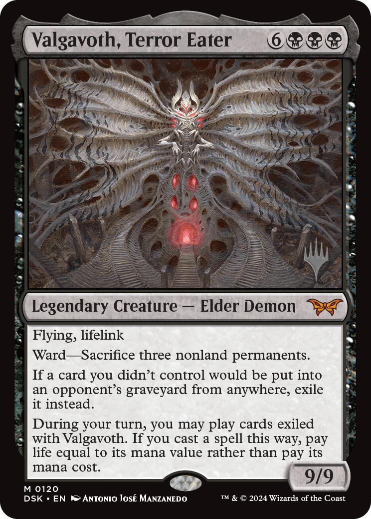 Valgavoth, Terror Eater (Promo Pack) [Duskmourn: House of Horror Promos]-1