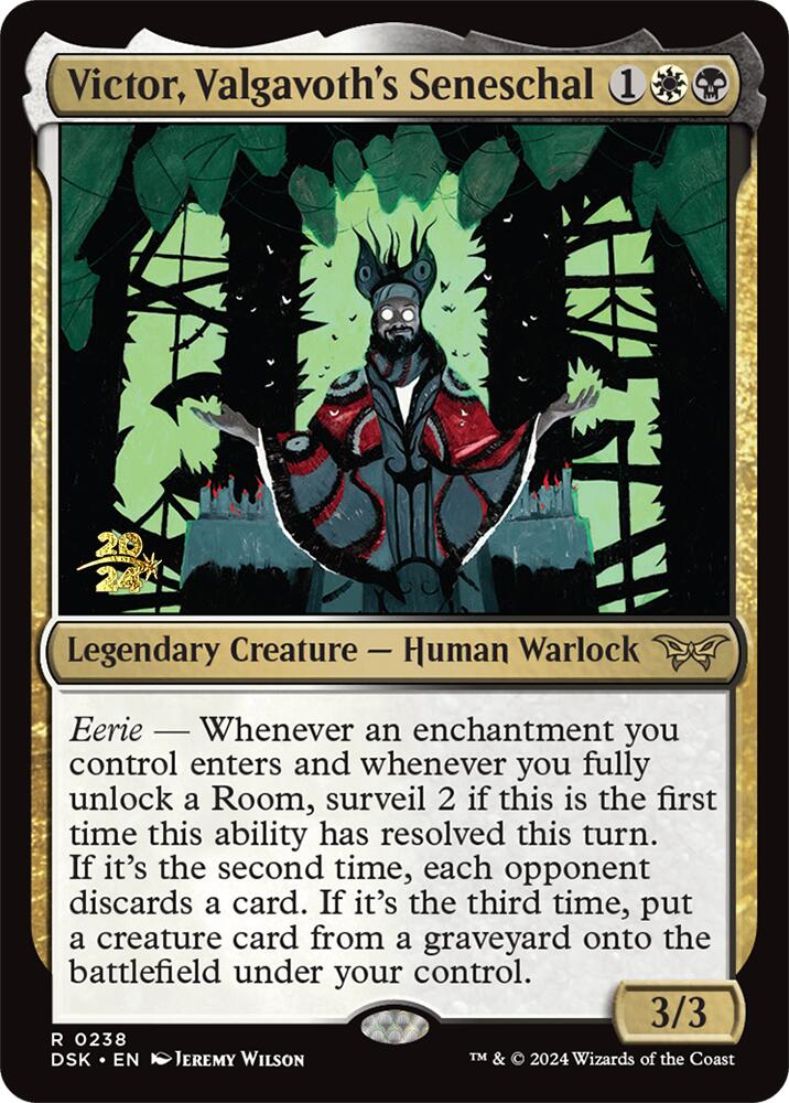 Victor, Valgavoth's Seneschal [Duskmourn: House of Horror Prerelease Promos]-1