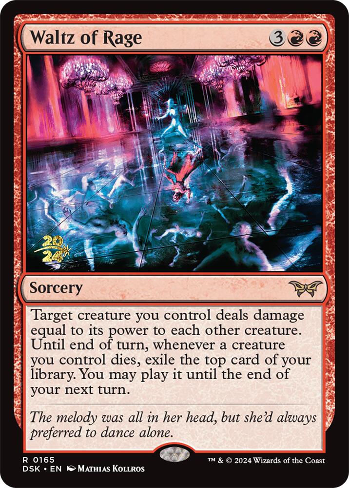 Waltz of Rage [Duskmourn: House of Horror Prerelease Promos]-1