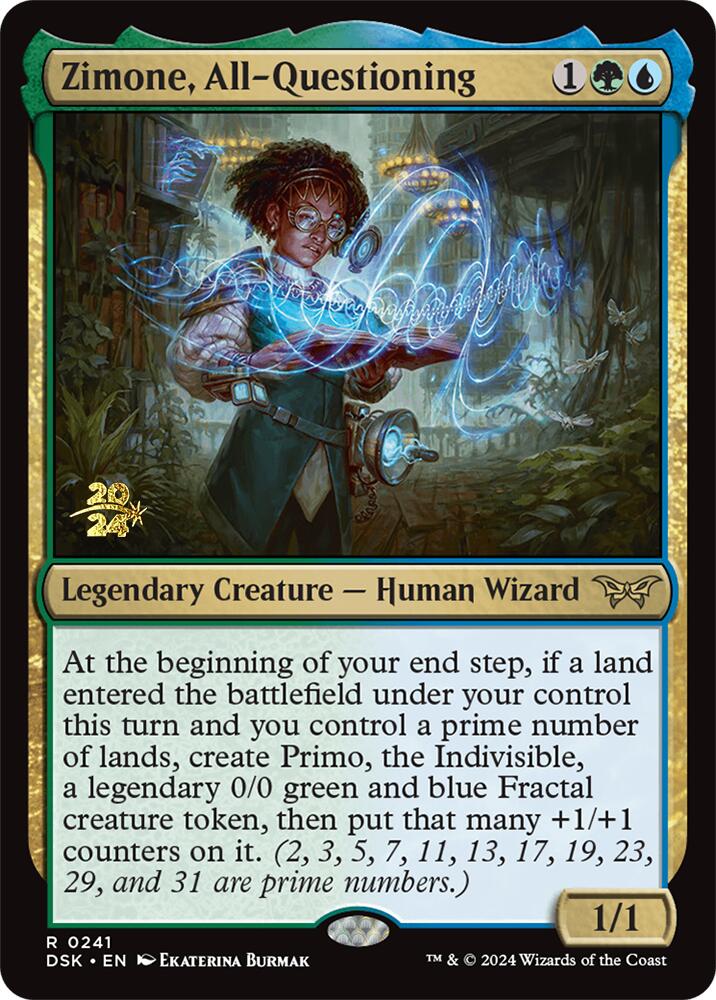 Zimone, All-Questioning [Duskmourn: House of Horror Prerelease Promos]-5