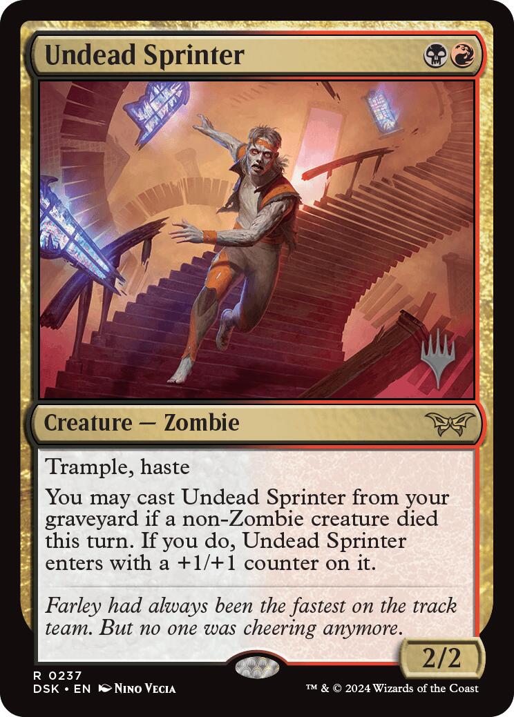 Undead Sprinter (Promo Pack) [Duskmourn: House of Horror Promos]-1