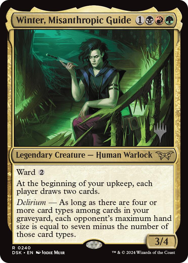Winter, Misanthropic Guide (Promo Pack) [Duskmourn: House of Horror Promos]-1