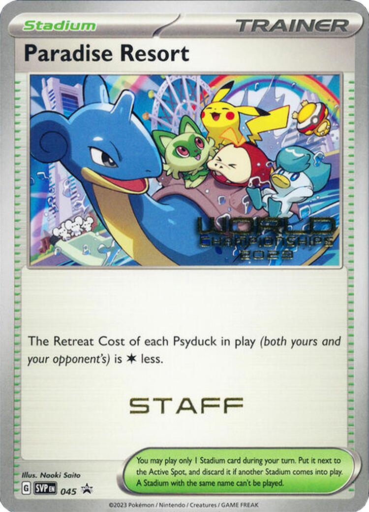 Paradise Resort (045) (World Championships 2023) (Staff) [Scarlet & Violet: Black Star Promos]-1