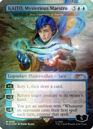 KAITO, Mysterious Maestro - Jace, Unraveler of Secrets (Rainbow Foil) (Japanese) [Secret Lair Drop Series]-1