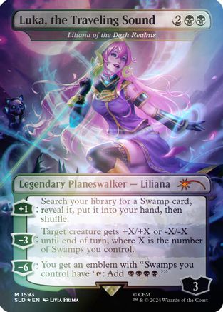Luka, the Traveling Sound - Liliana of the Dark Realms (Rainbow Foil) [Secret Lair Drop Series]-1