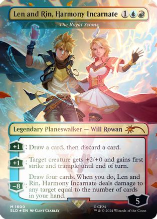 Len and Rin, Harmony Incarnate - The Royal Scions (Rainbow Foil) (Japanese) [Secret Lair Drop Series]-1