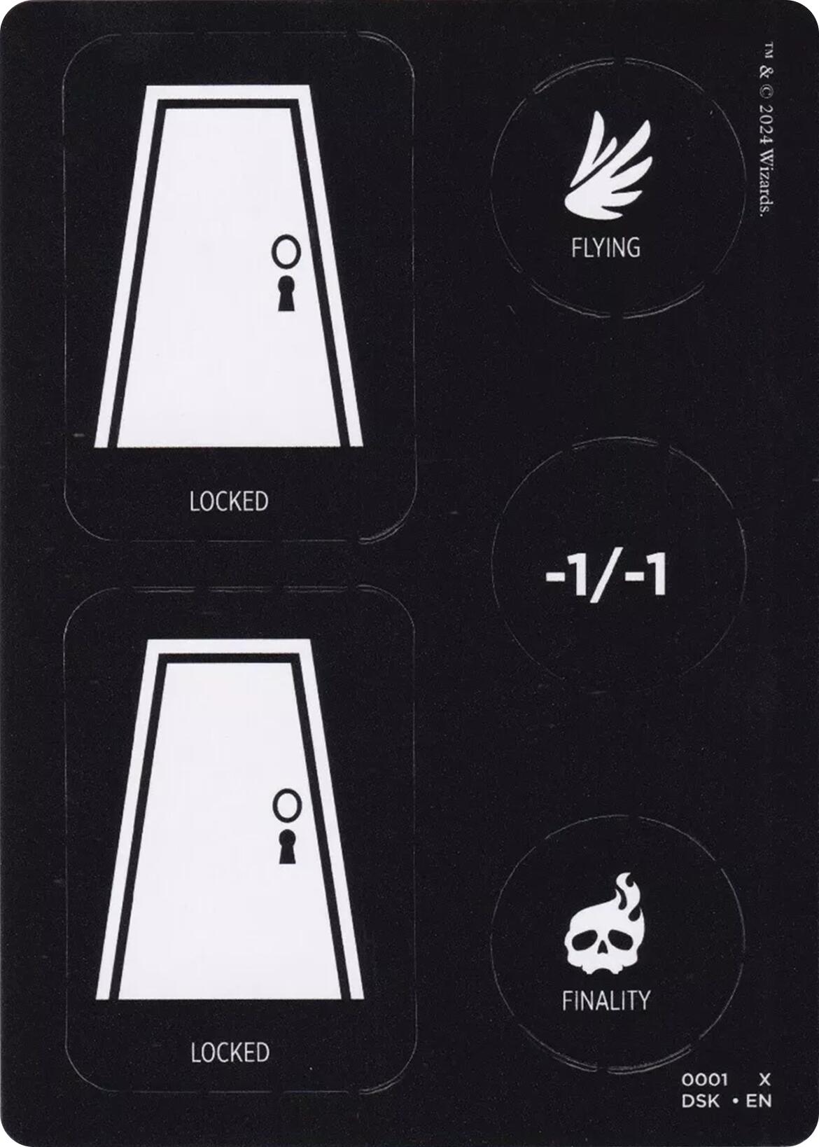 Punch Card Token (1 // 2) [Duskmourn: House of Horror Tokens]-1