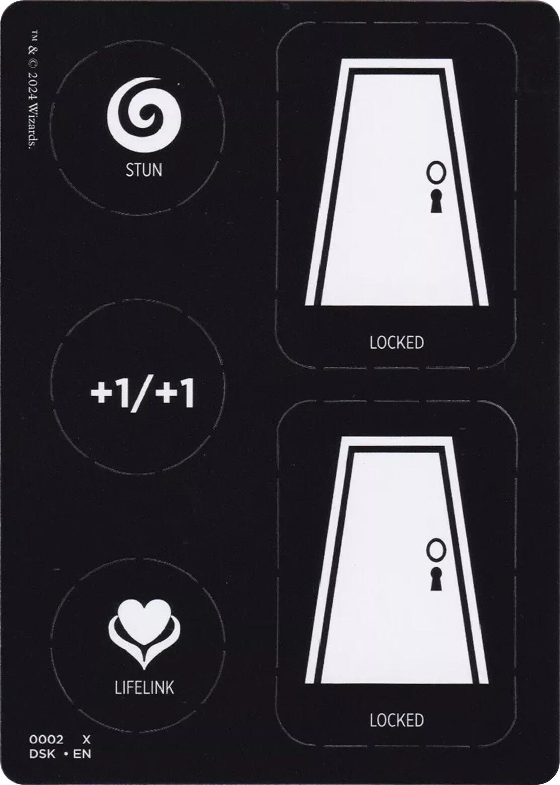 Punch Card Token (1 // 2) [Duskmourn: House of Horror Tokens]-2