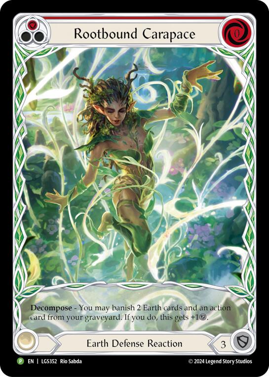 Rootbound Carapace (Red) (Extended Art) [LGS352] (Promo)  Rainbow Foil-1