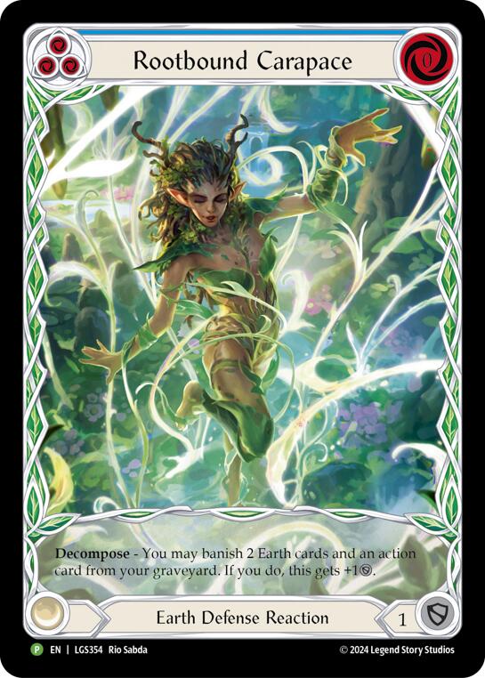 Rootbound Carapace (Blue) (Extended Art) [LGS354] (Promo)  Rainbow Foil-1
