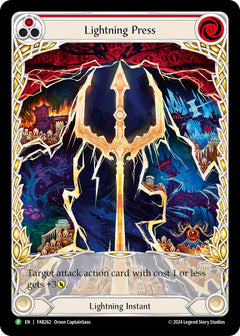 Lightning Press (Red) (Extended Art) [FAB262] (Promo)  Rainbow Foil-1