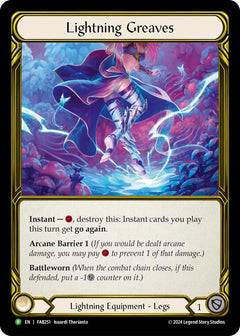 Lightning Greaves (Golden) [FAB251] (Promo)  Cold Foil-1