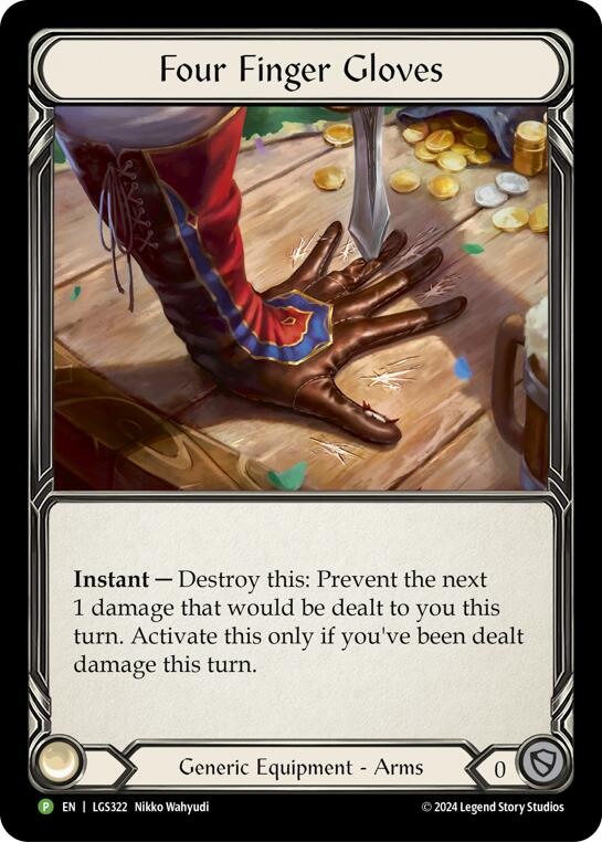 Four Finger Glove - LGS322 [LGS322] (Promo)  Rainbow Foil