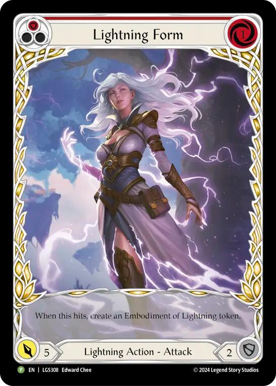 Lightning Form (Red) [LGS308] (Promo)  Rainbow Foil-1