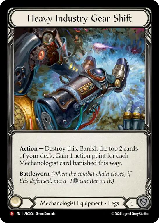 Heavy Industry Gear Shift [AIO006] (Armory Deck: Dash)  Rainbow Foil-1