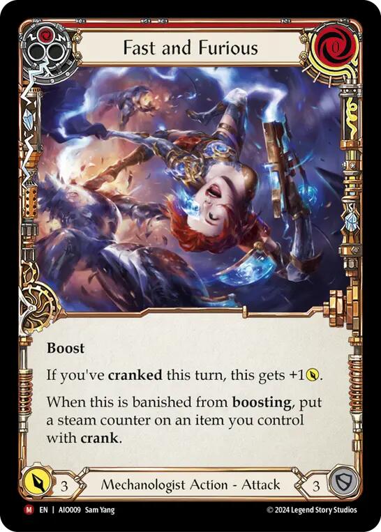 Fast and Furious (Red) [AIO009] (Armory Deck: Dash)  Rainbow Foil-1
