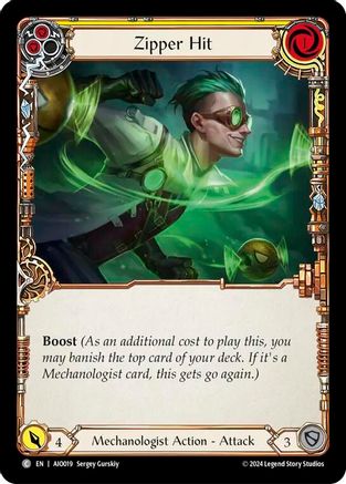 Zipper Hit (Yellow) [AIO019] (Armory Deck: Dash)-1