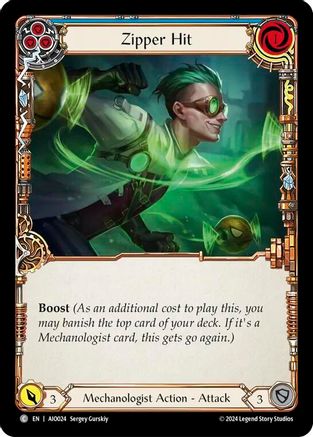 Zipper Hit (Blue) [AIO024] (Armory Deck: Dash)-1